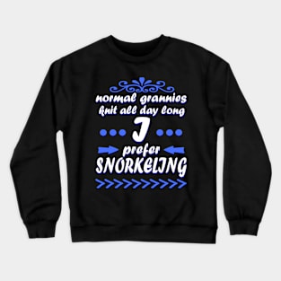 Snorkel Grandma Sea Beach Dolphin Crewneck Sweatshirt